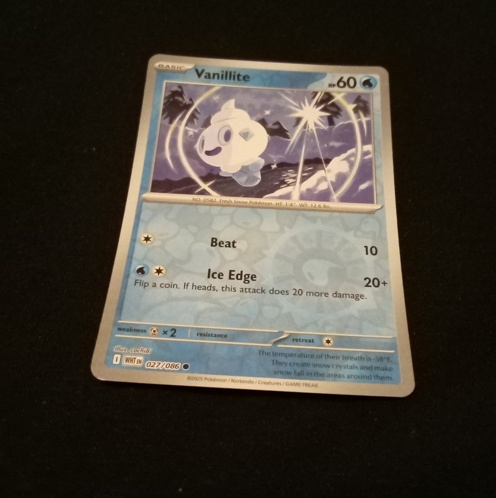 Pokemon Vanillite 027/086 White Flare Reverse Holo